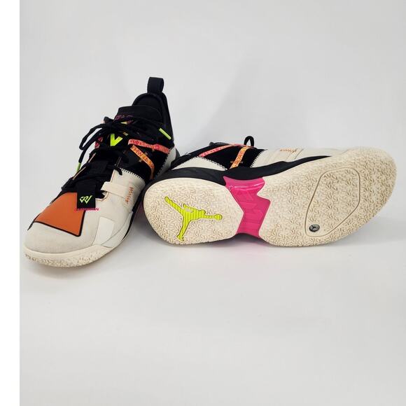 Jordan Why Not Zer0.4 Basketball Shoe Pale Ivory Alpha Orange Volt Black 10.5 main image 8